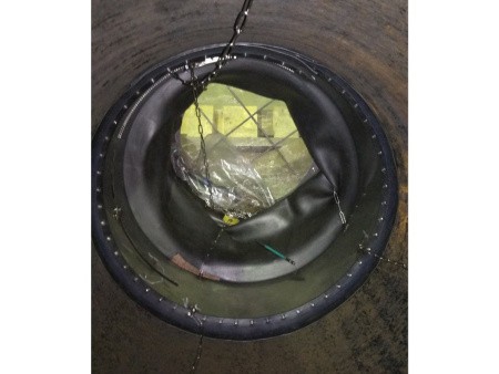 Пневматическое заглушающее перекрытие LAMPE тип 1-1000, с уплотнением и байпасом,применение Пневматическое заглушающее перекрытие LAMPE тип 1-1000, с уплотнением и байпасом,применение